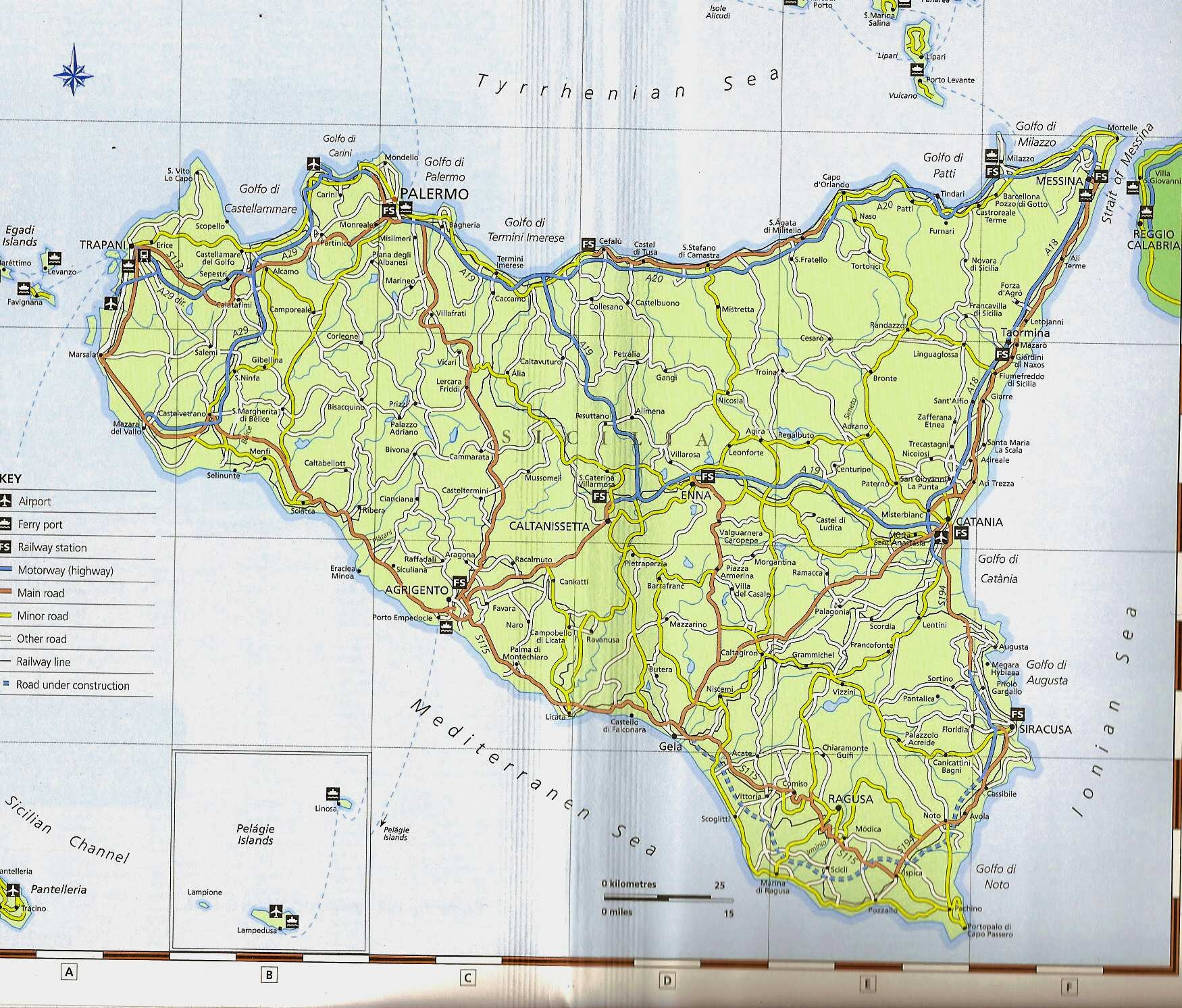 Large Sicily Maps For Free Download And Print High Resolution Large Sicily Maps For Free Download And Print High Resolution