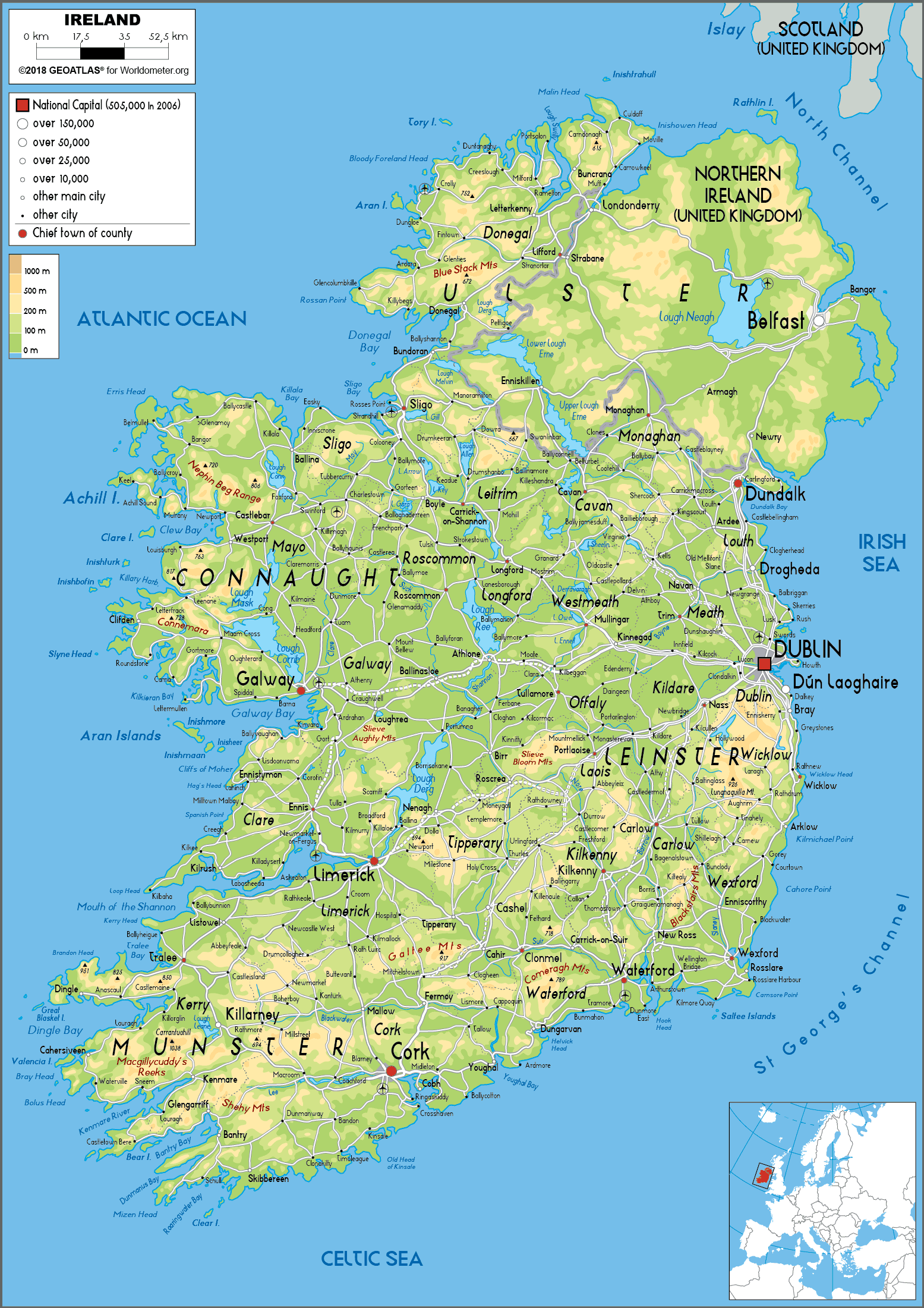 Maps Of Ireland Printable