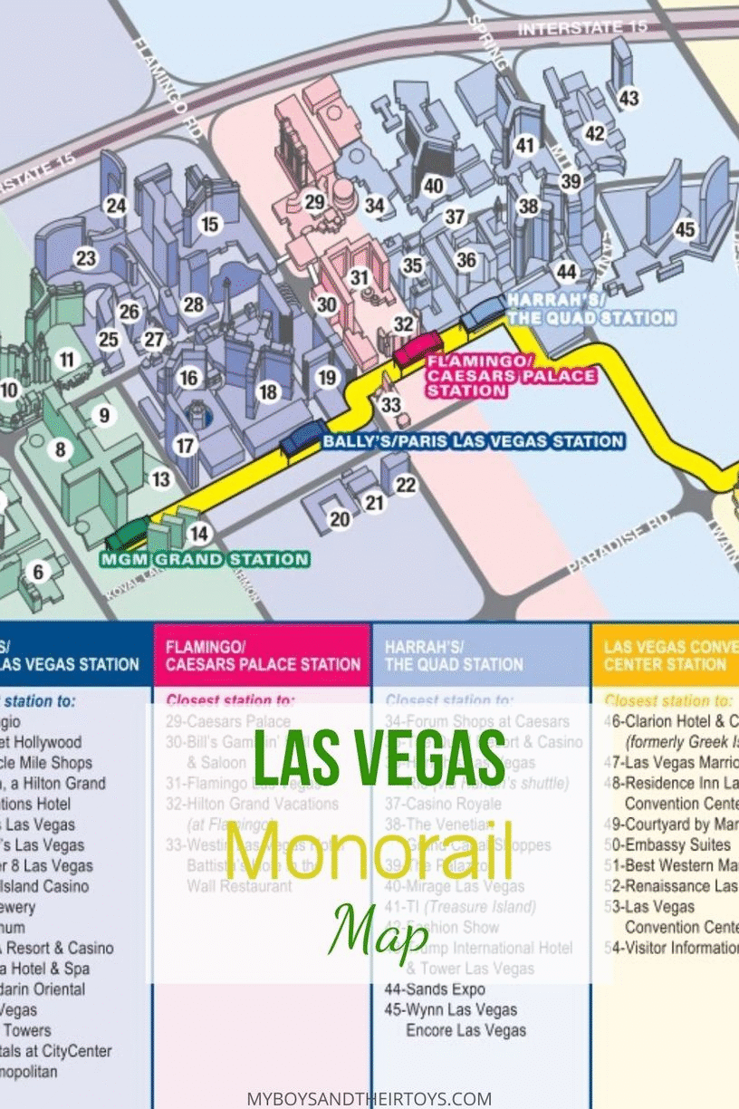 Las Vegas Monorail Map