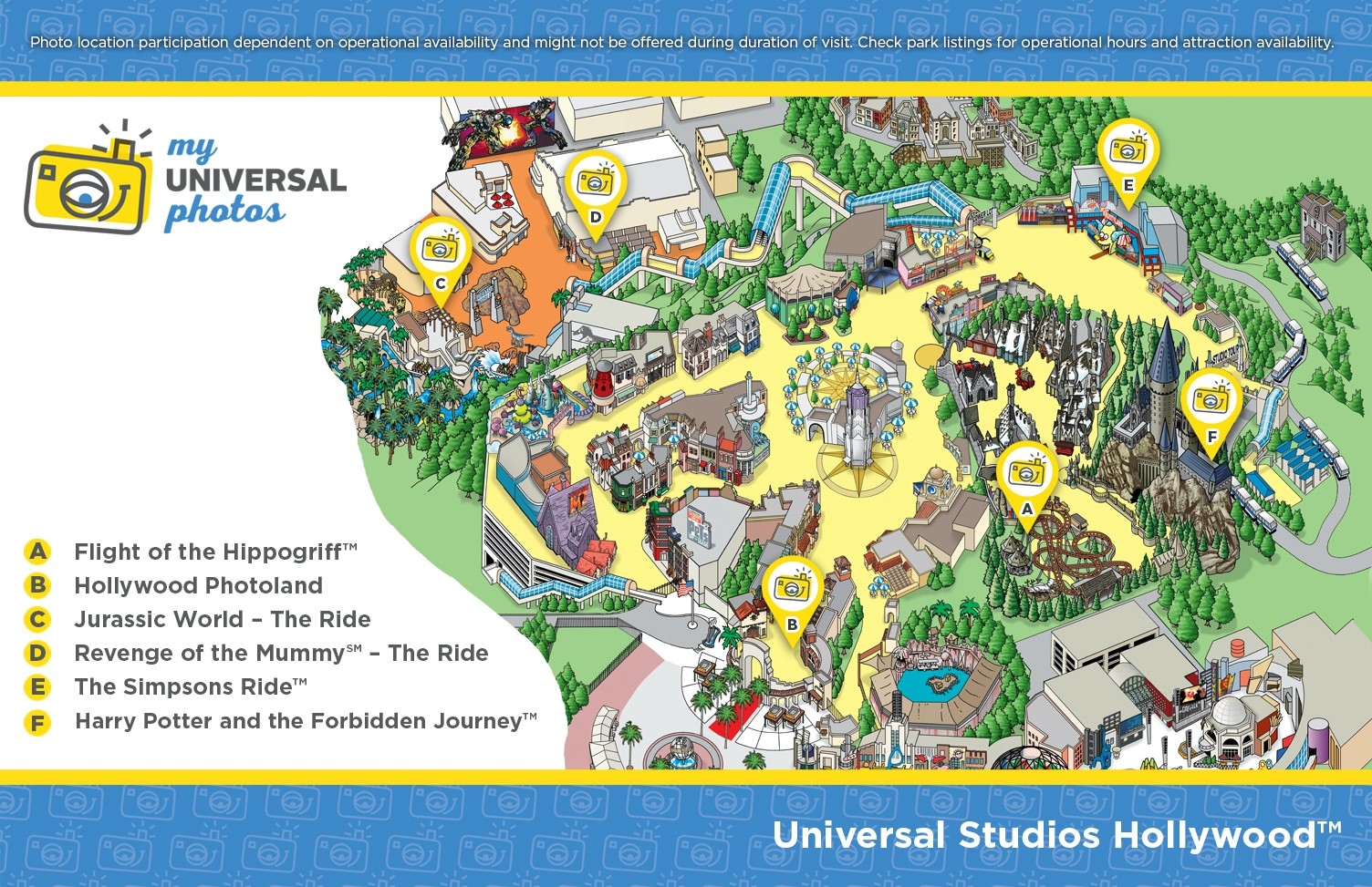 Locations Universal Studios Hollywood