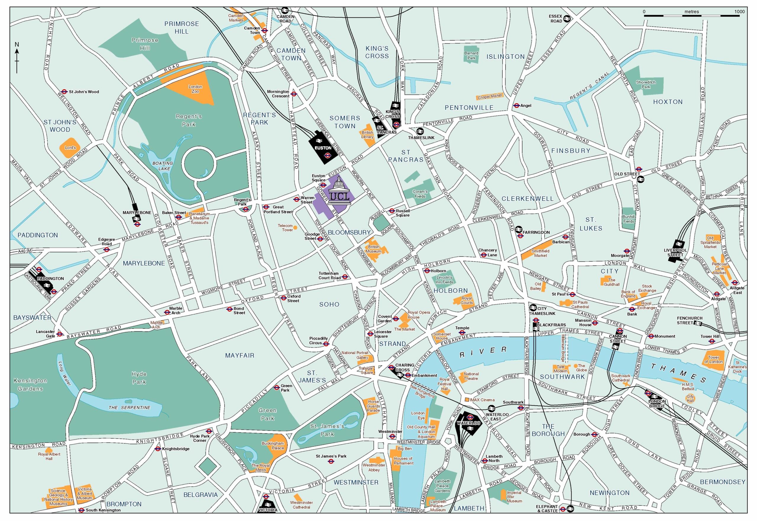 London Underground And City Map