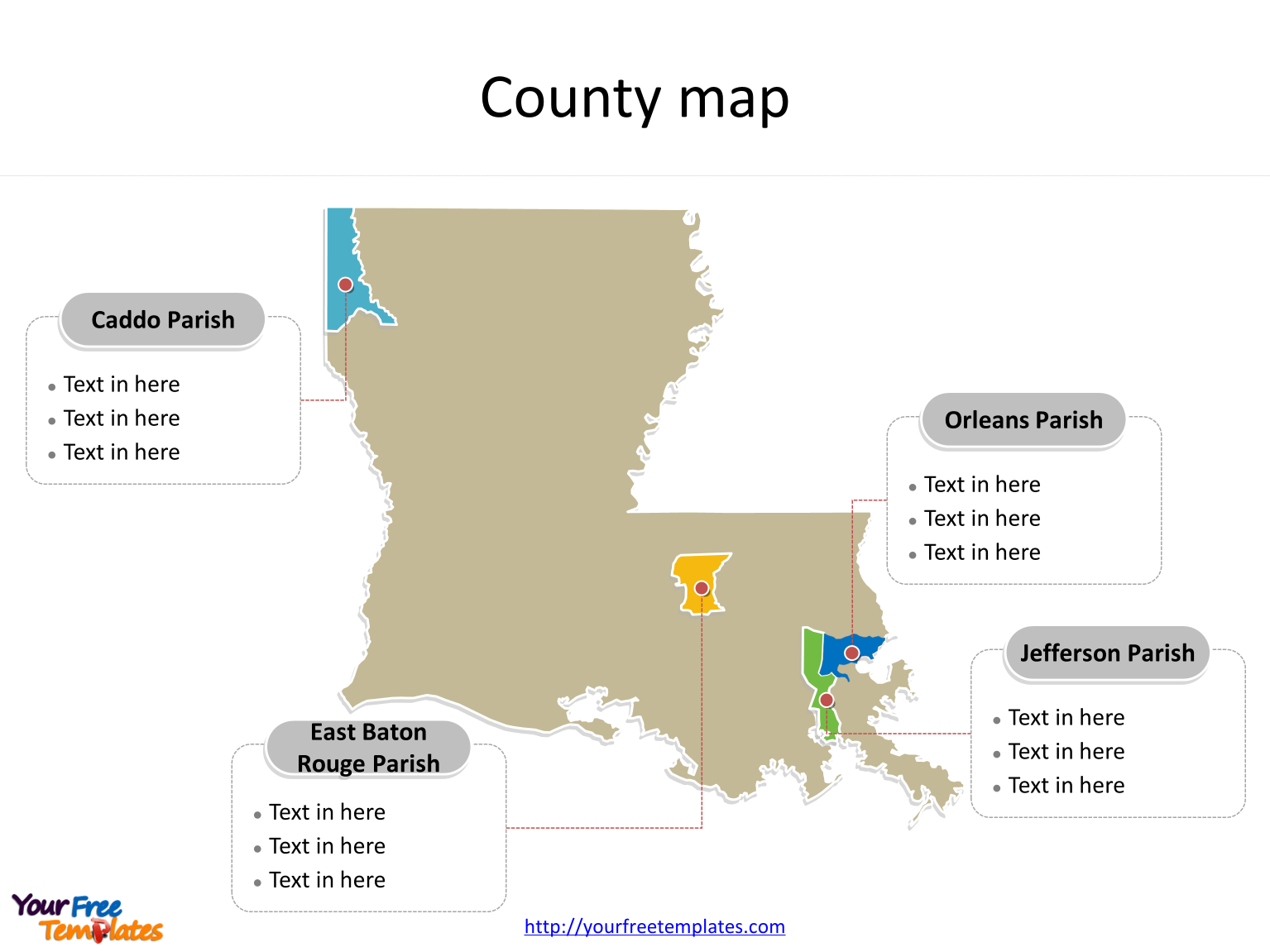 Louisiana Parish Map Printable