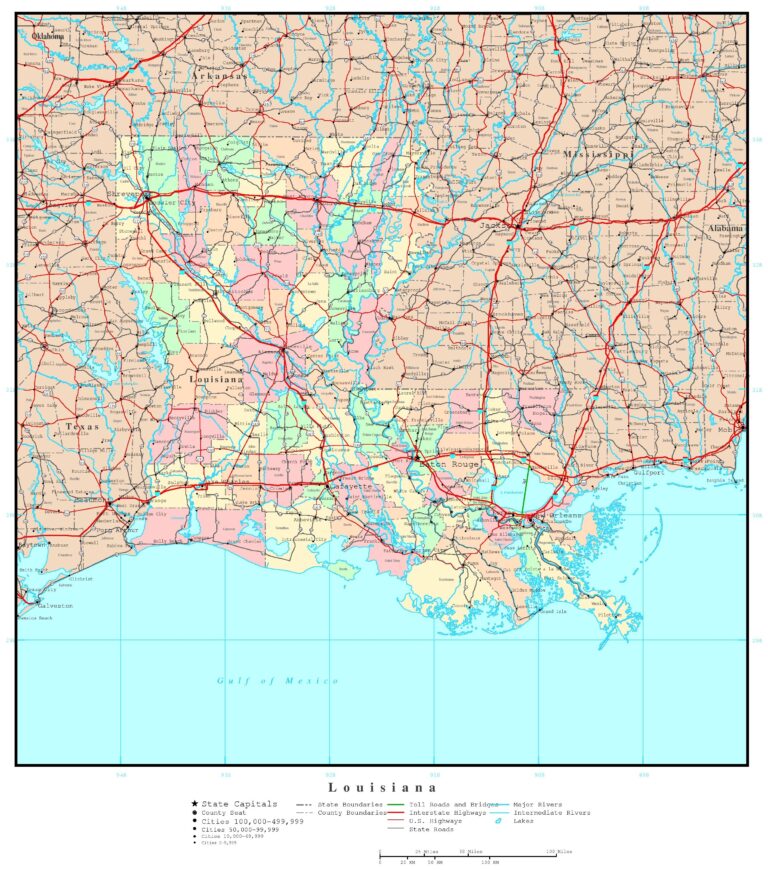 Louisiana Political Map
