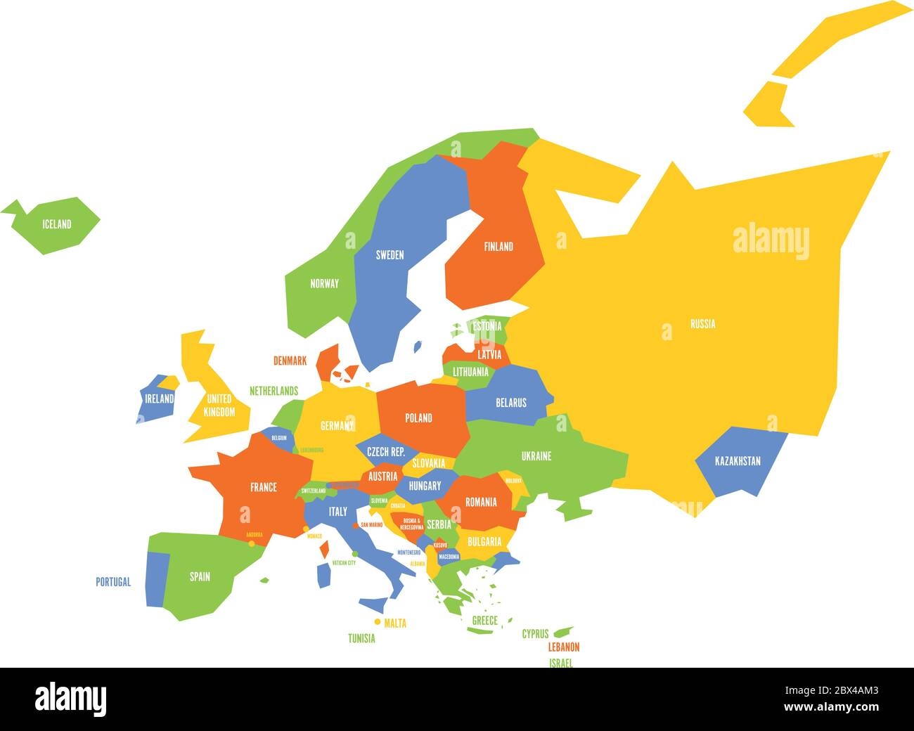 Simple Printable Map Europe Simple Printable Map Europe