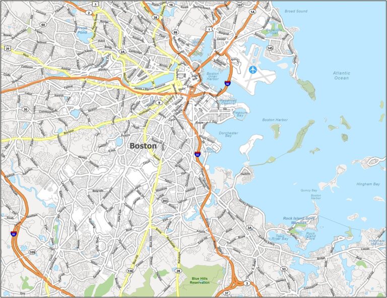 Map Of Boston Massachusetts GIS Geography