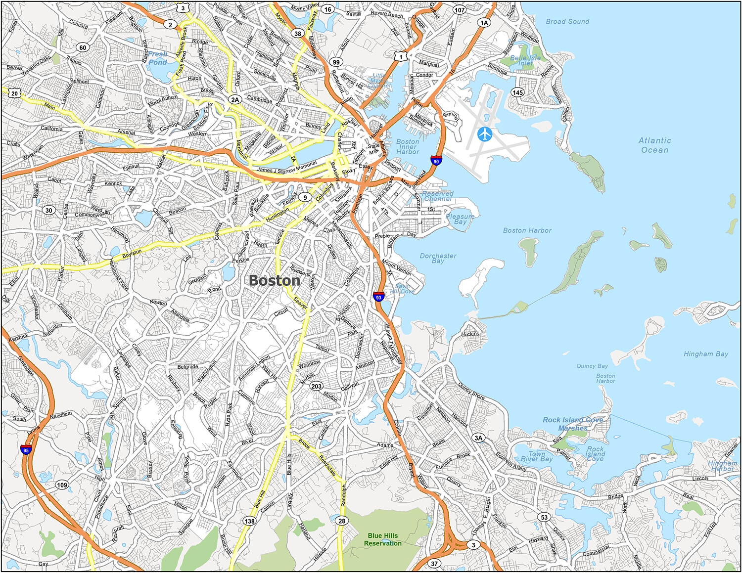 Map Of Boston Massachusetts GIS Geography