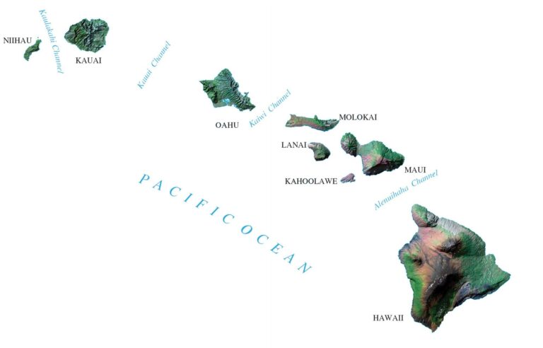 Map Of Hawaii Islands And Cities GIS Geography