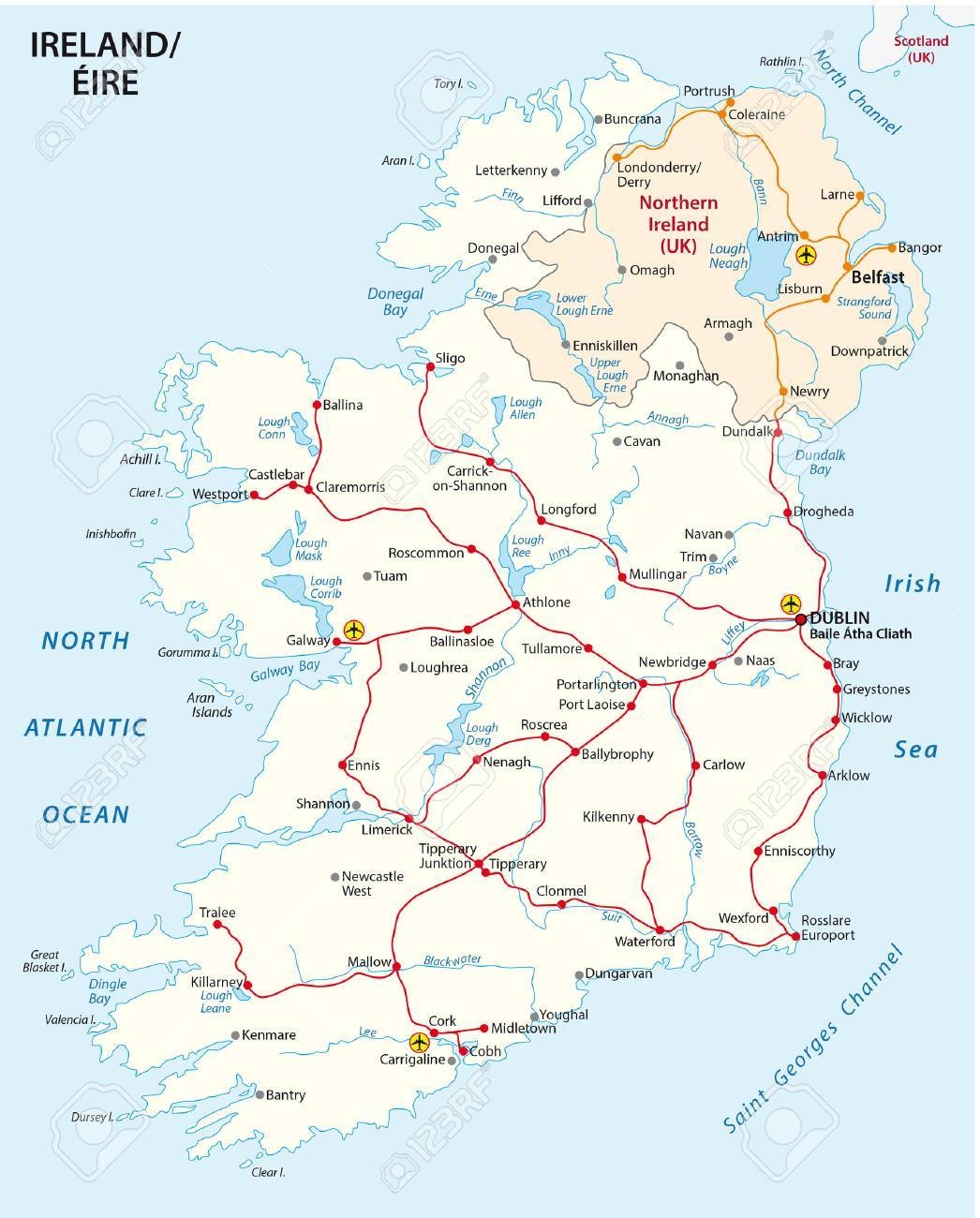 Map Of Ireland With The Railroute Network Royalty Free SVG Cliparts Vectors And Stock Illustration Image 54115867 Map Of Ireland With The Railroute Network Royalty Free SVG Cliparts Vectors And Stock Illustration Image 54115867