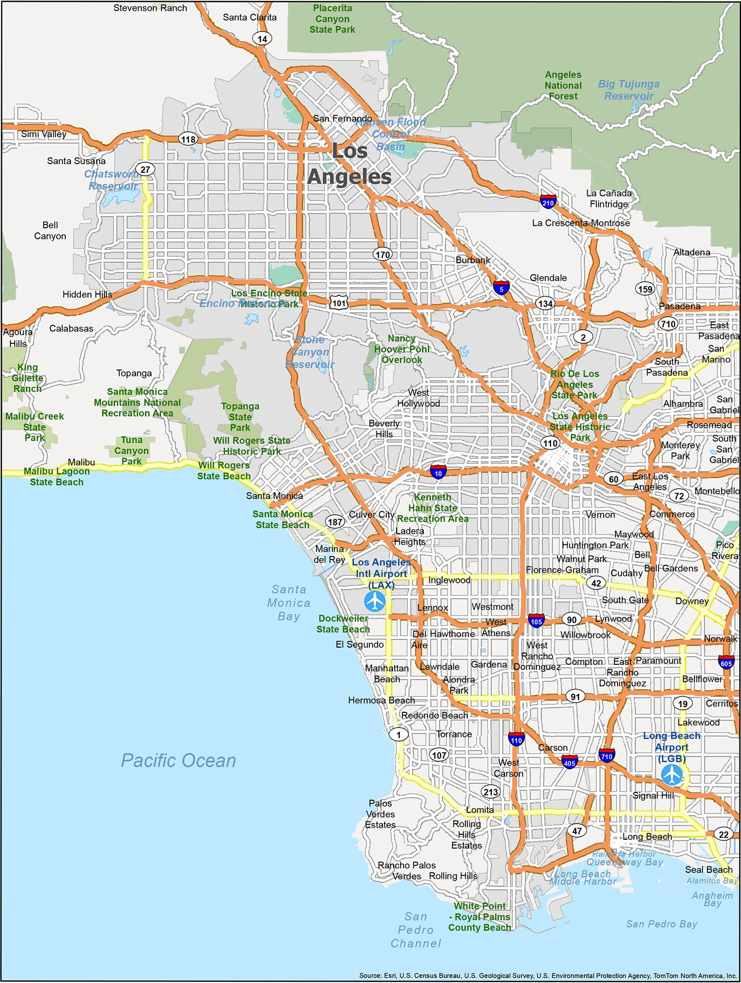 Printable Map Of California With Cities