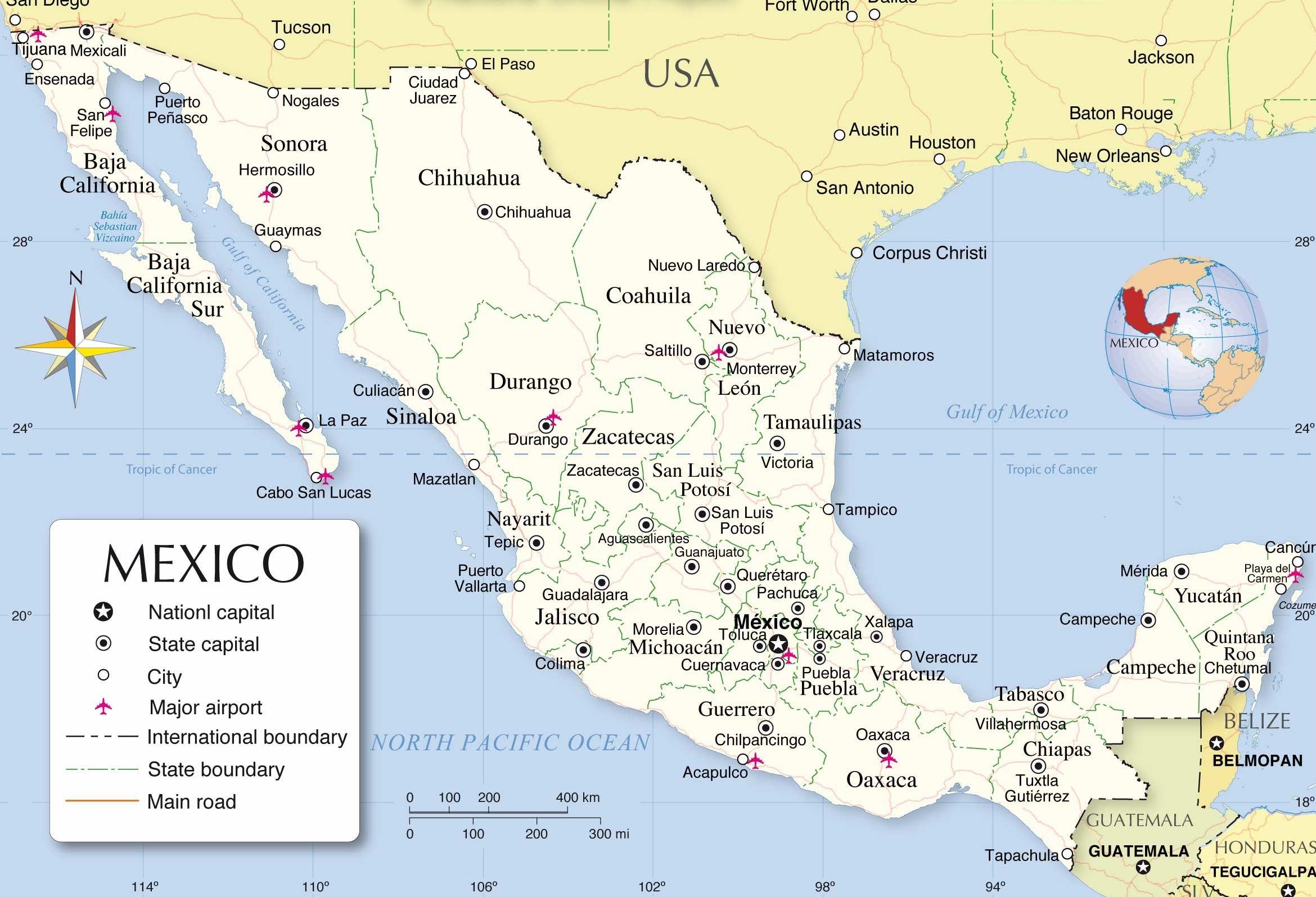 Mexico Map Printable
