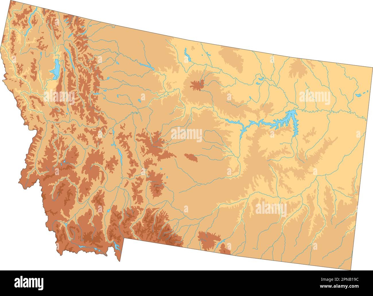 Map Of Montana State Hi res Stock Photography And Images Alamy