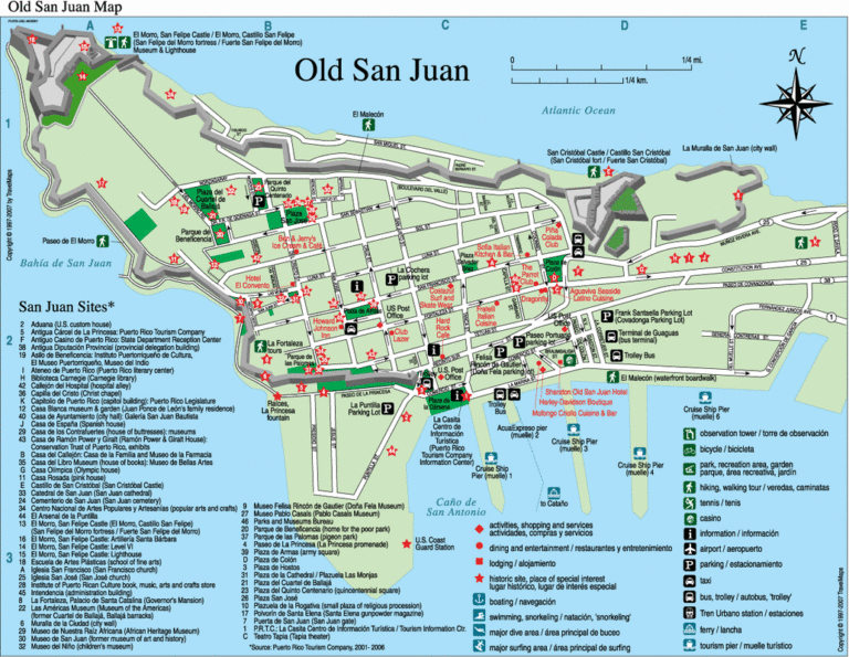 Map Of Old San Juan Link MY VIRTUAL VACATIONS
