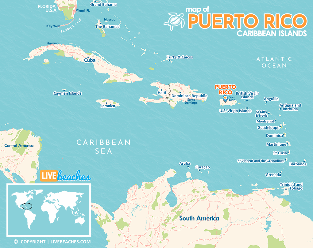 Map Of Puerto Rico Live Beaches Map Of Puerto Rico Live Beaches