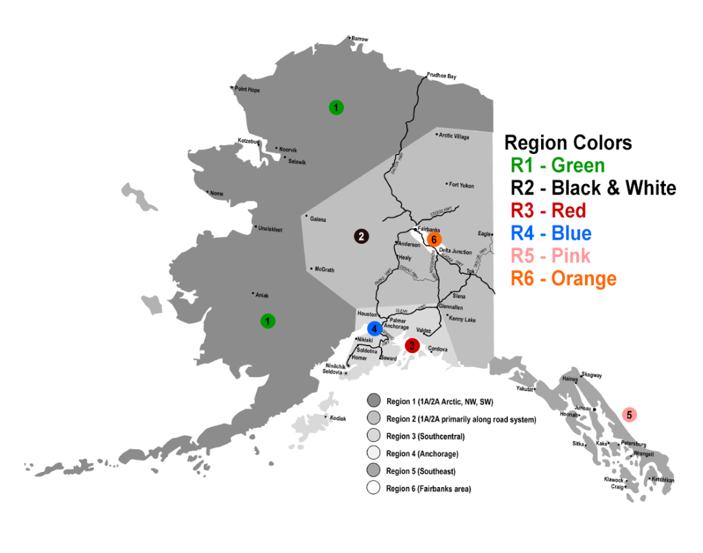 Map Of Regions Alaska Association Of Student Government