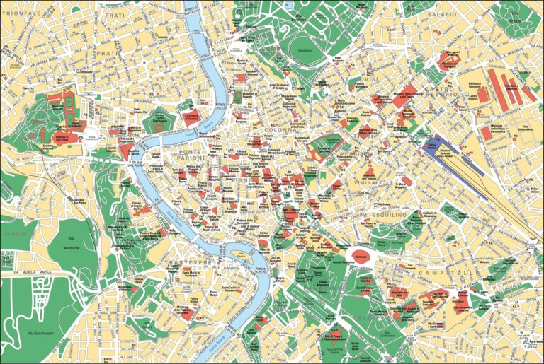 Map Of Rome Tourist Attractions Sightseeing U0026 Tourist Tour
