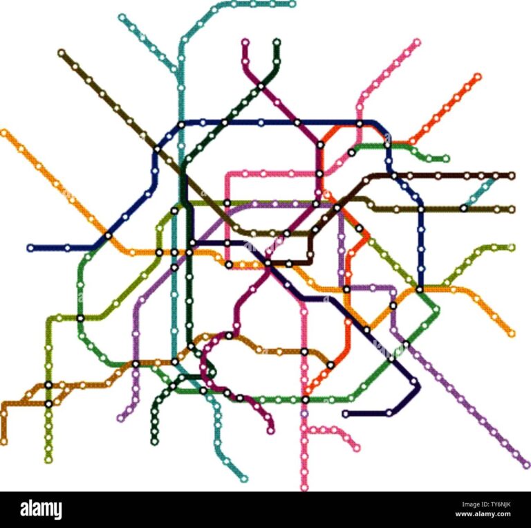 Map Of The Paris Metro Subway Template Of City Transportation Scheme For Underground Road Stock Vector Image U0026 Art Alamy