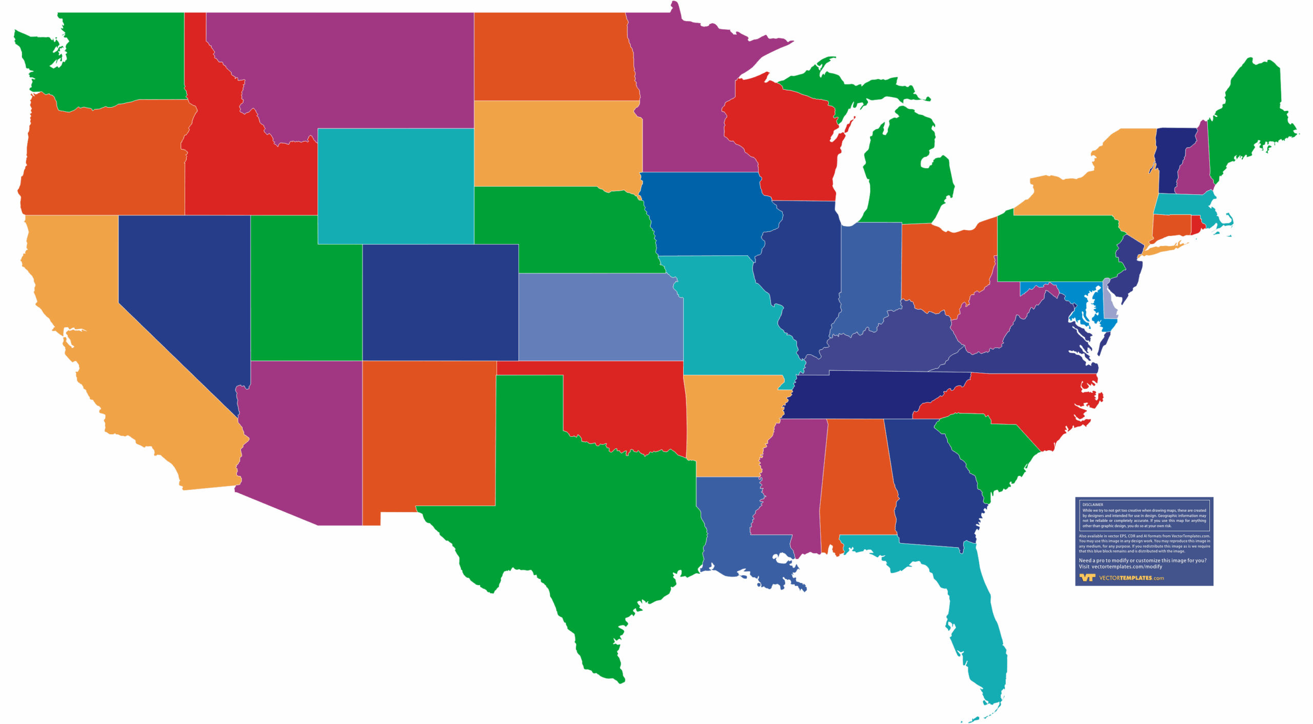Map Of US States huge Map 