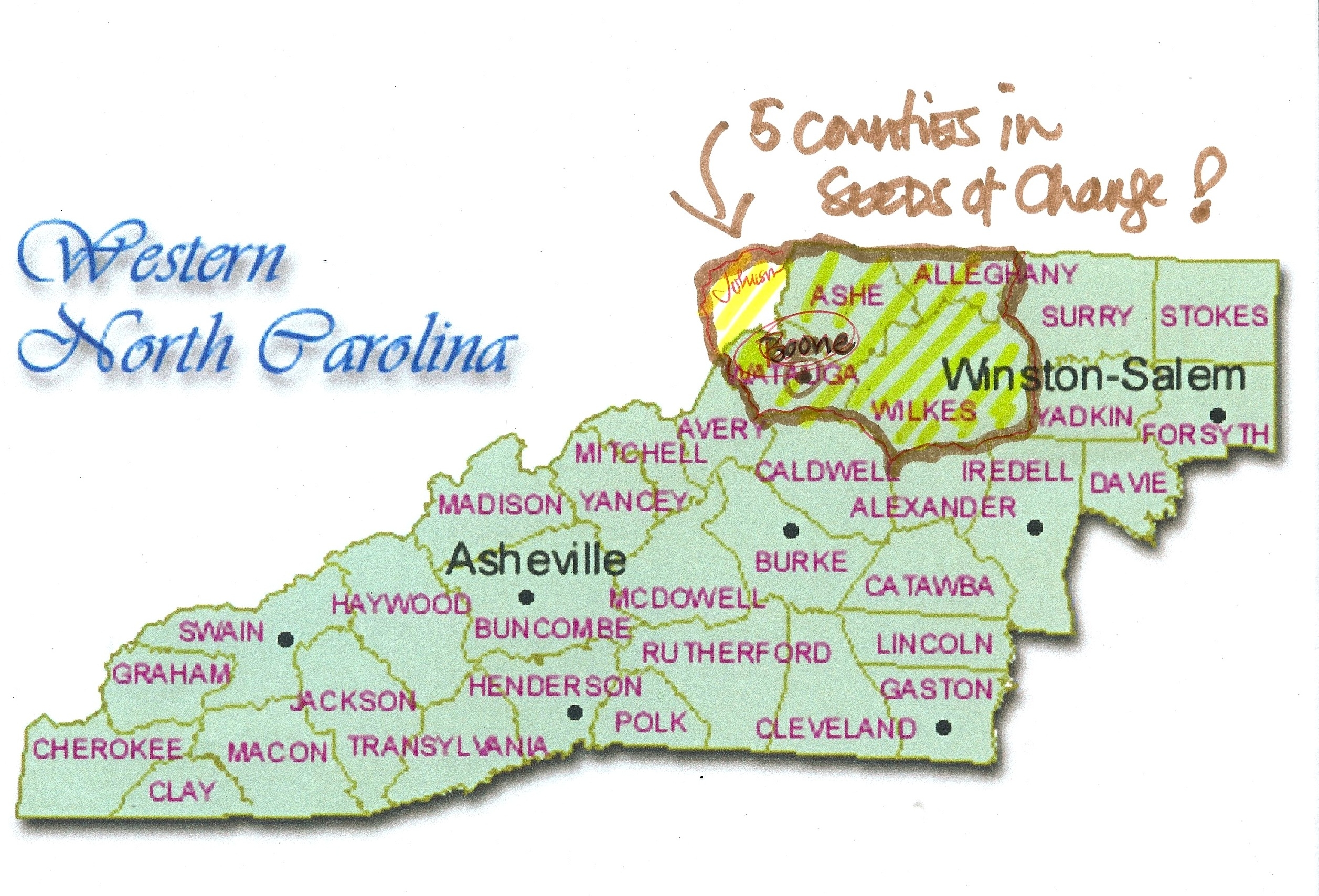 Printable Map Of Western North Carolina
