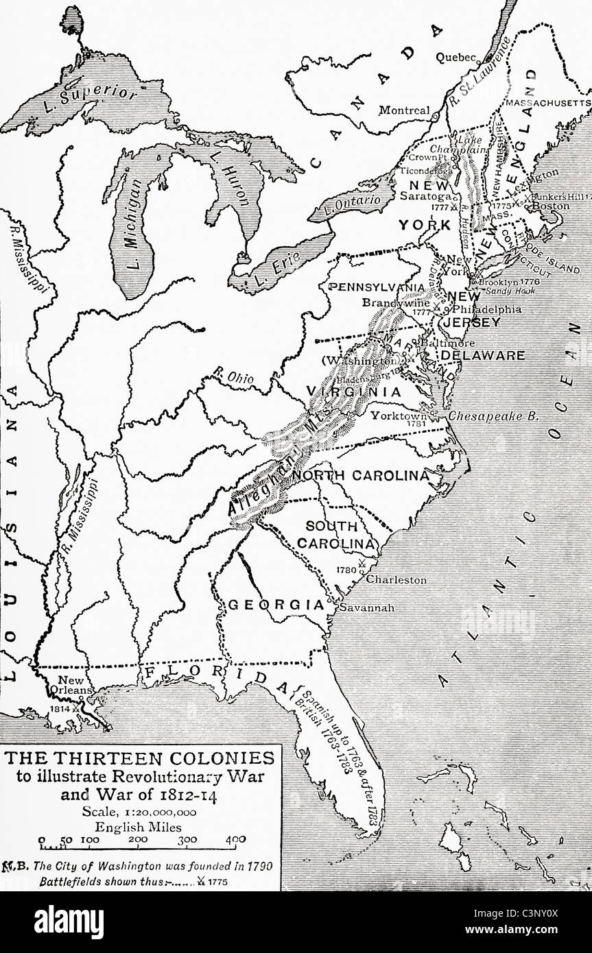 Thirteen Colonies Printable Map Thirteen Colonies Printable Map