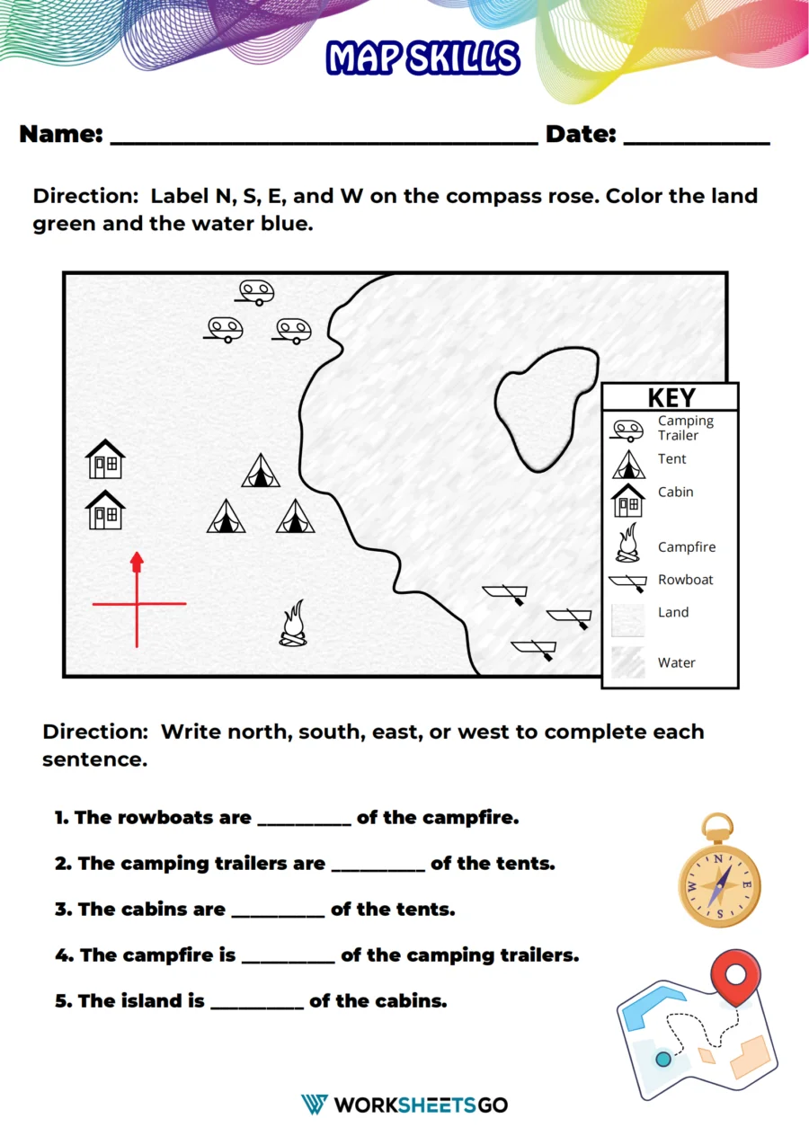 Map Skills Worksheets WorksheetsGO Map Skills Worksheets WorksheetsGO