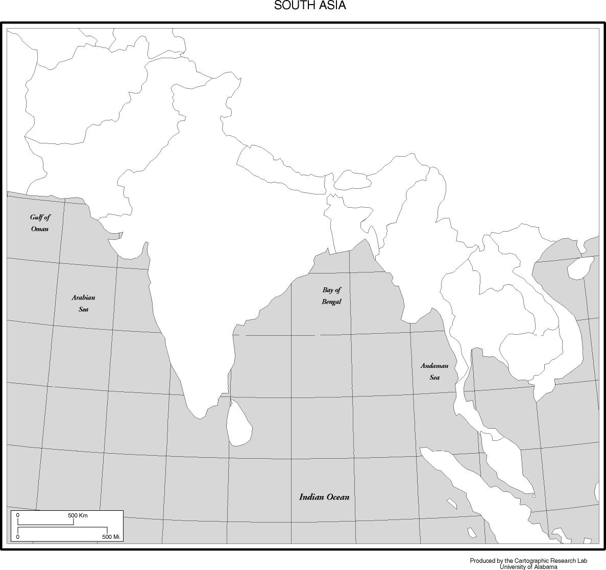 Free Printable Blank Maps Of Asia