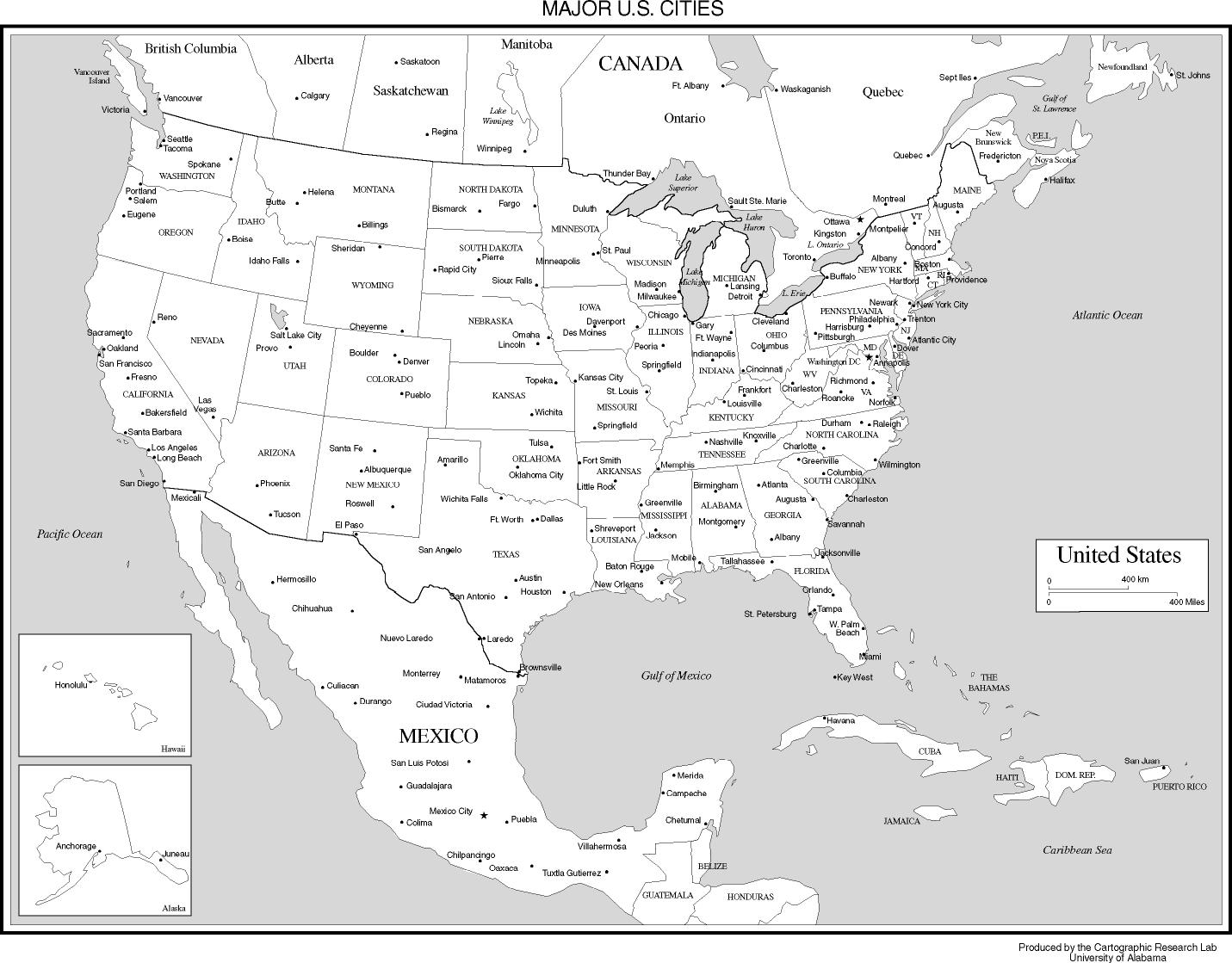 Free United States Map Printable
