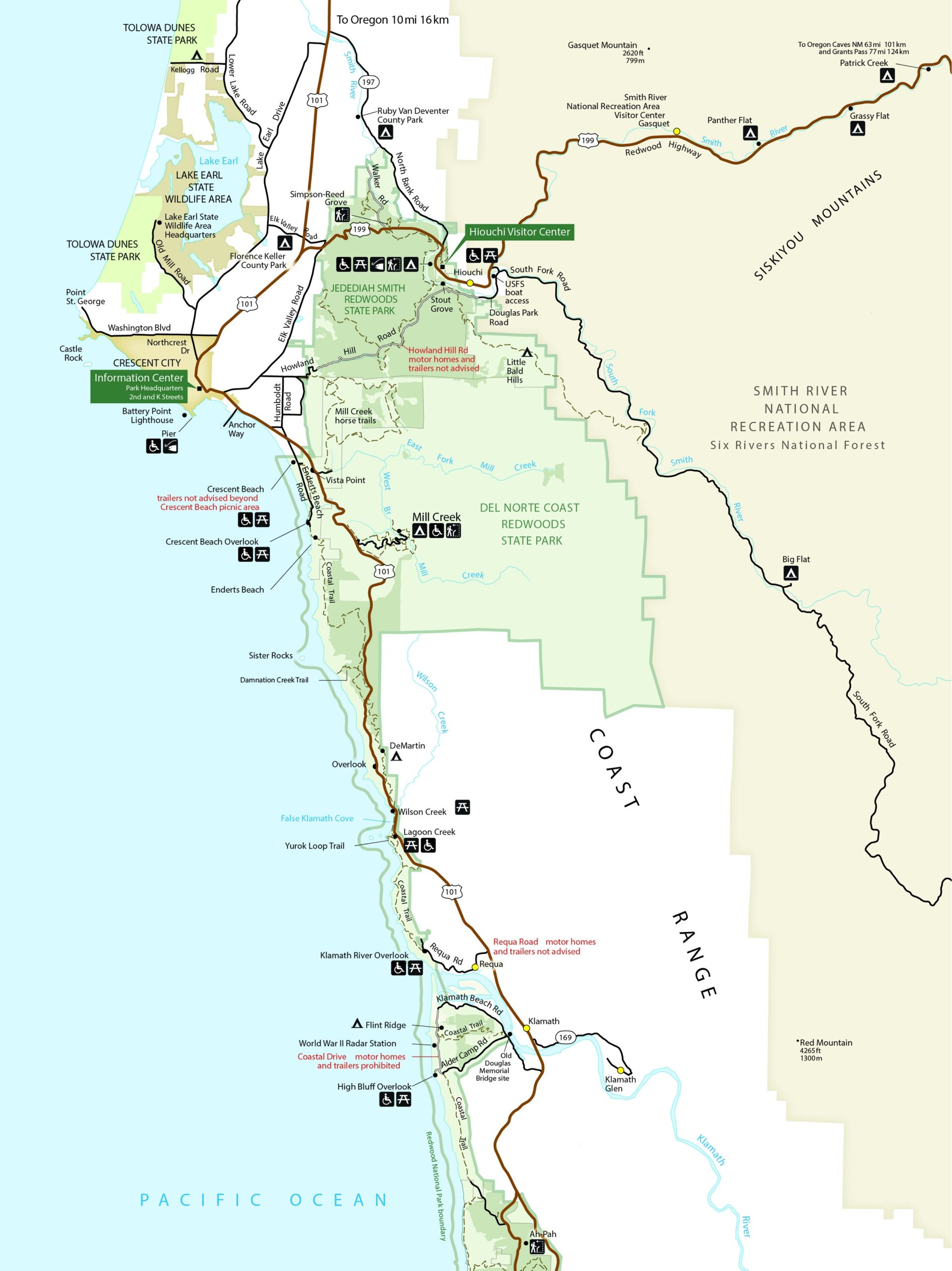 Maps Redwood National And State Parks U S National Park Service 