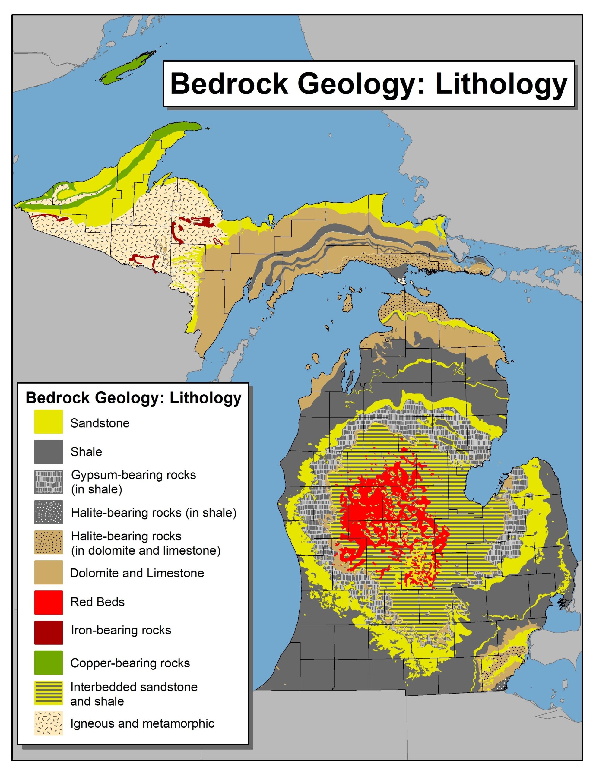 Printable Michigan County Map