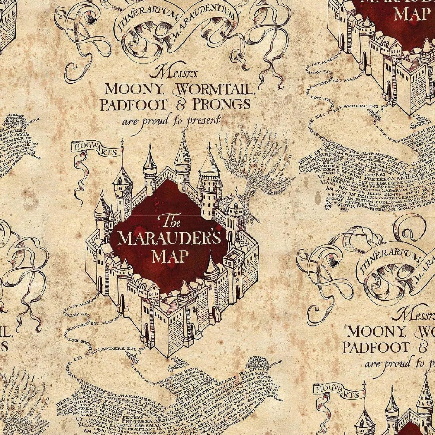 Marauders Map Fabric Harry Potter Fabric Print 100 Cotton Fabric Last 12 Marauders Map Fabric Harry Potter Fabric Print 100 Cotton Fabric Last 12