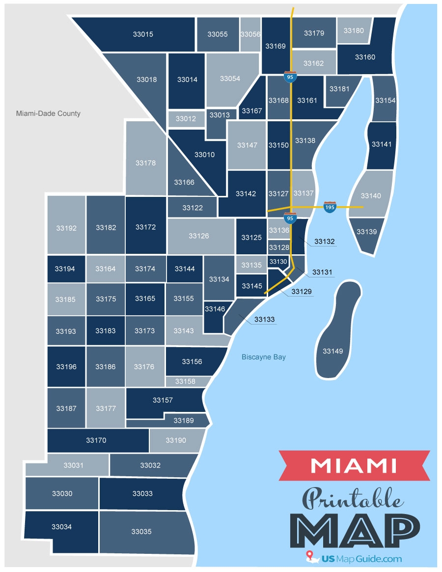 Miami FL Zip Code Map 56 Zip Codes US Map Guide
