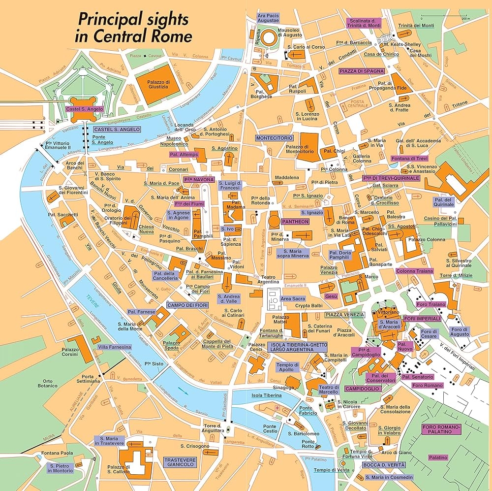 Rome Tourist Map Printable