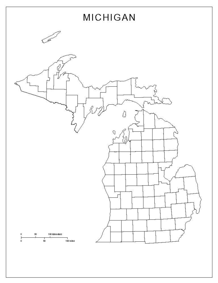 Michigan Blank Map