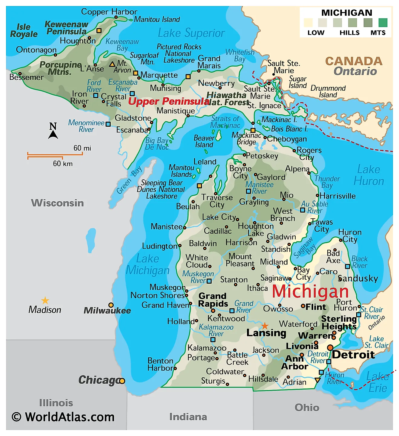 Michigan Maps U0026 Facts World Atlas