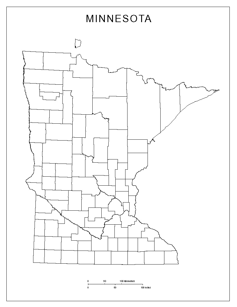 Minnesota Blank Map Minnesota Blank Map