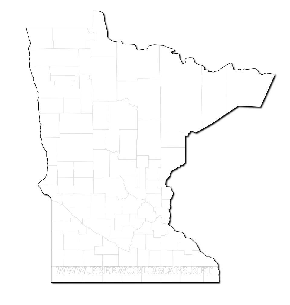 Free Printable Blank Minnesota Map Free Printable Blank Minnesota Map