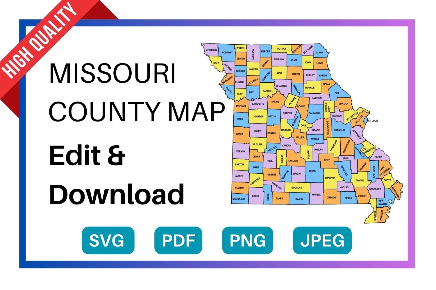 Printable Missouri Map