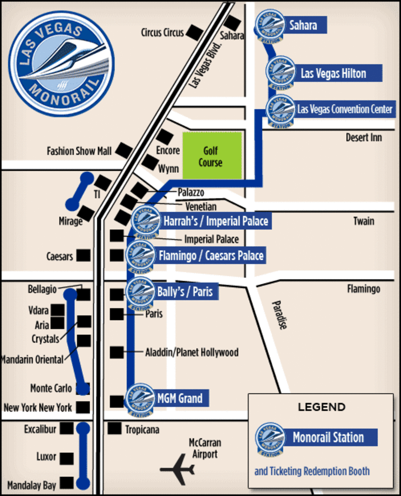 Monorail Las Vegas Metro Map United States