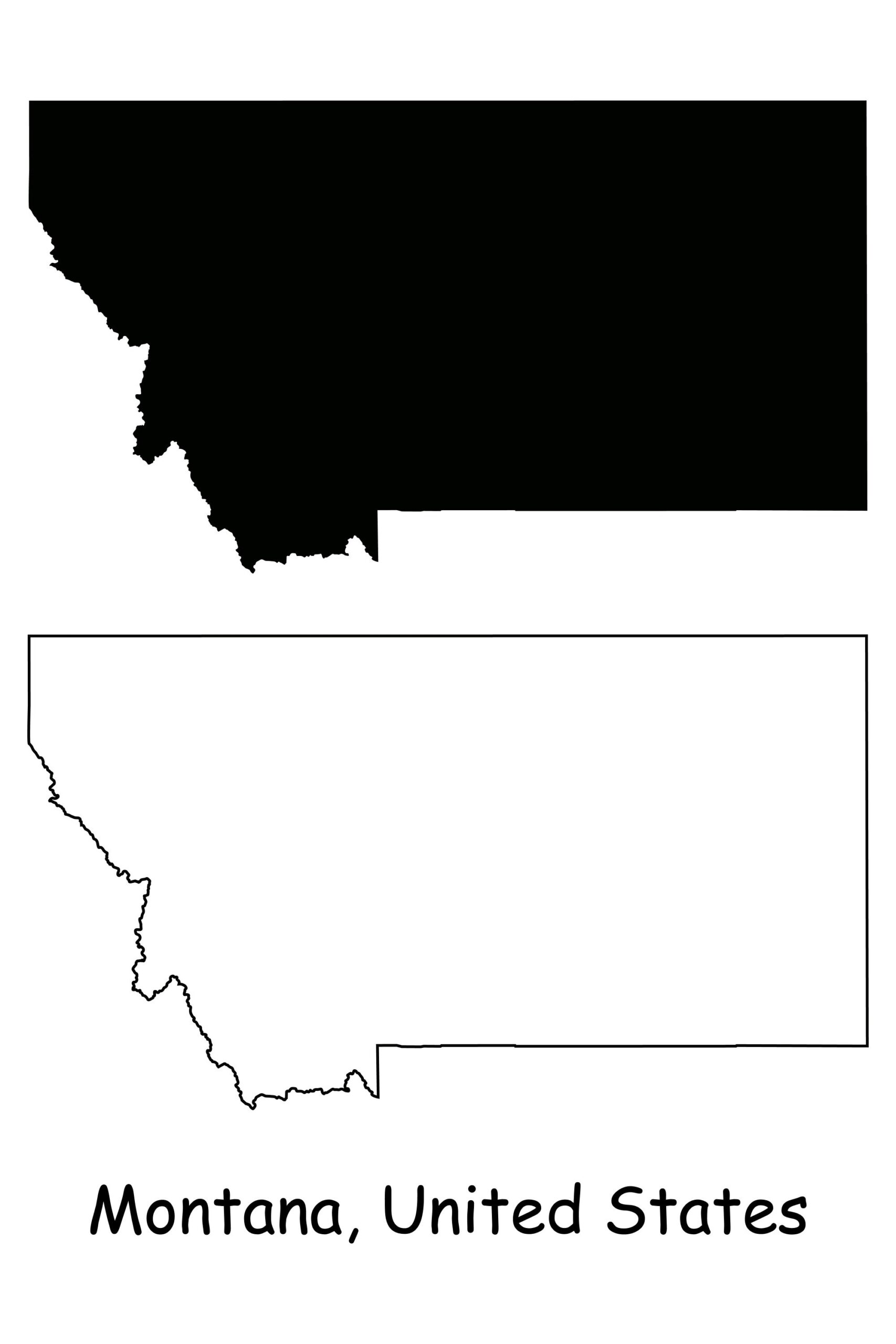 Montana Map Printable