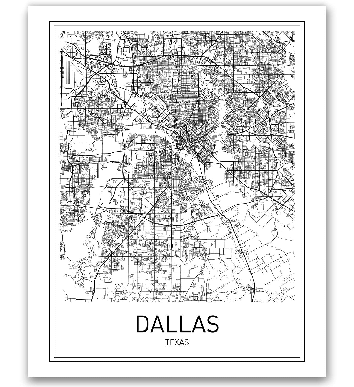 MotivatedWallArt Dallas Map City Maps Dallas Map Print Map Art Print India Ubuy
