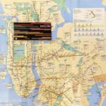 New York City MTA Large Subway Train Map Statue Of Liberty Skyline Bonus Print