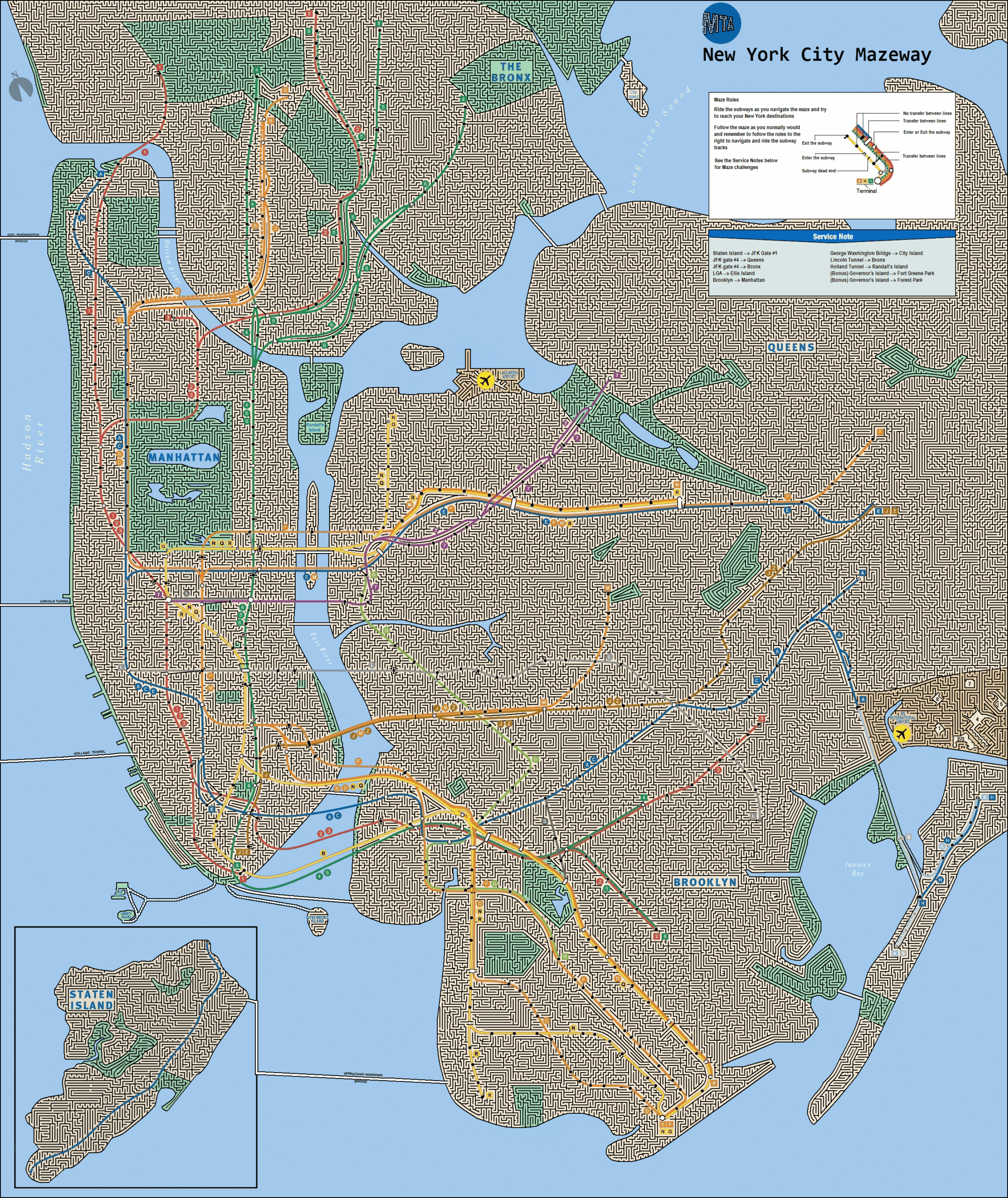 New York City Subway Map Maze 10 Mazes Woven Into The NYC Subway Free Printable Mazes For All Ages New York City Subway Map Maze 10 Mazes Woven Into The NYC Subway Free Printable Mazes For All Ages