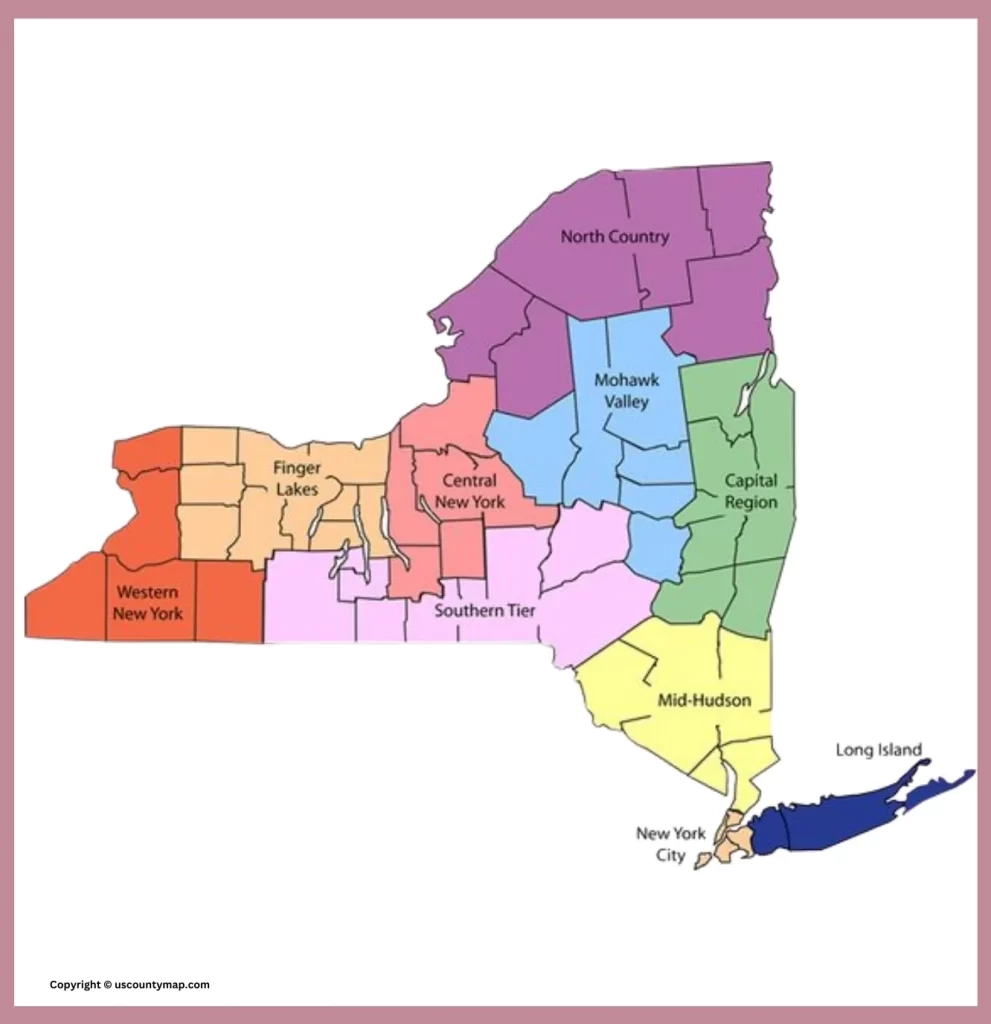 New York County Map Map Of NY Counties And Cities 