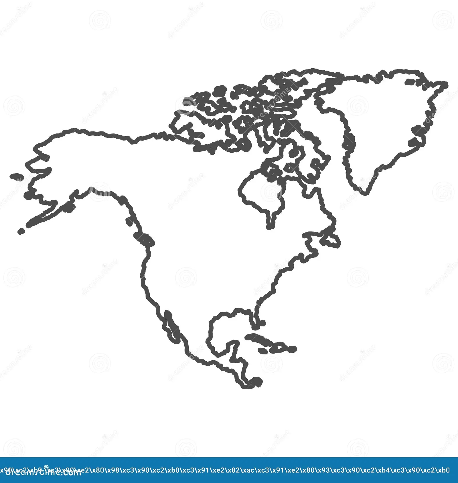 North America Outline World Map Vector Illustration Isolated On White Map Of North America Continent Line Silhouette Concept Stock Vector Illustration Of Business Earth 175960690