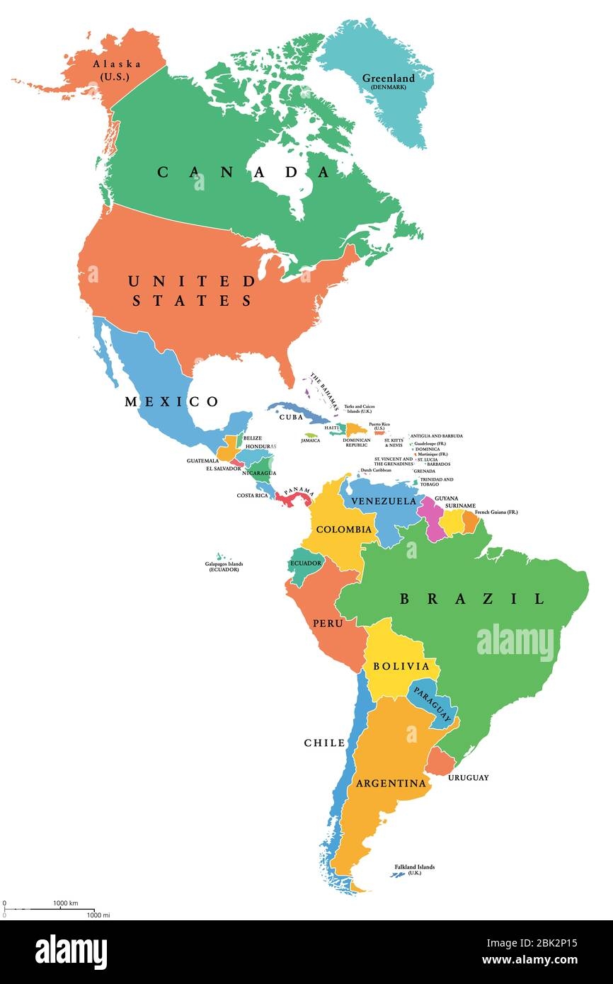North And South America Map Hi res Stock Photography And Images Alamy