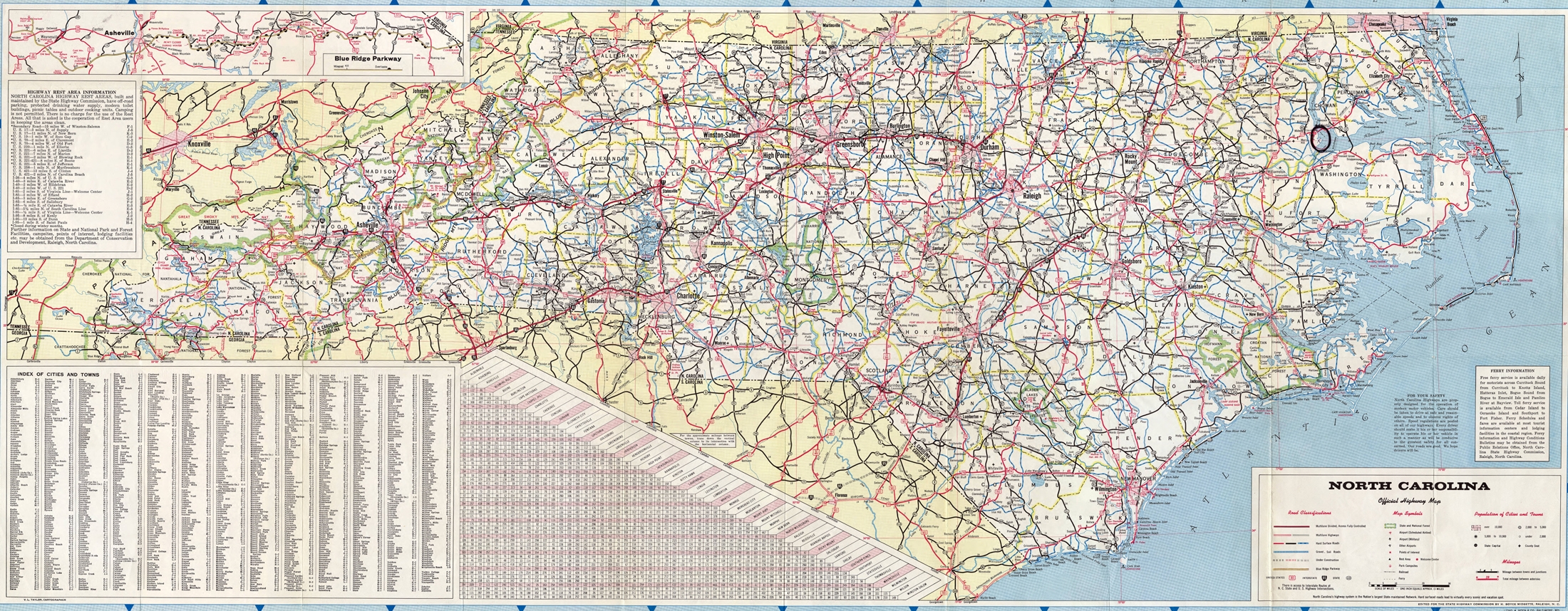 North Carolina Roads U0026 Highways NC Road Map 1968