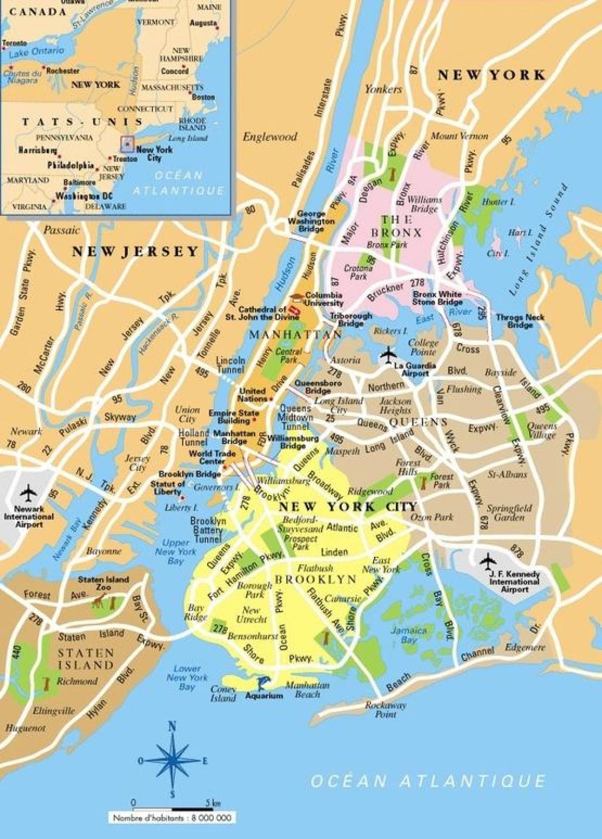 NYC Map Printable Map Of New York New York USA NYC Map Printable Map Of New York New York USA