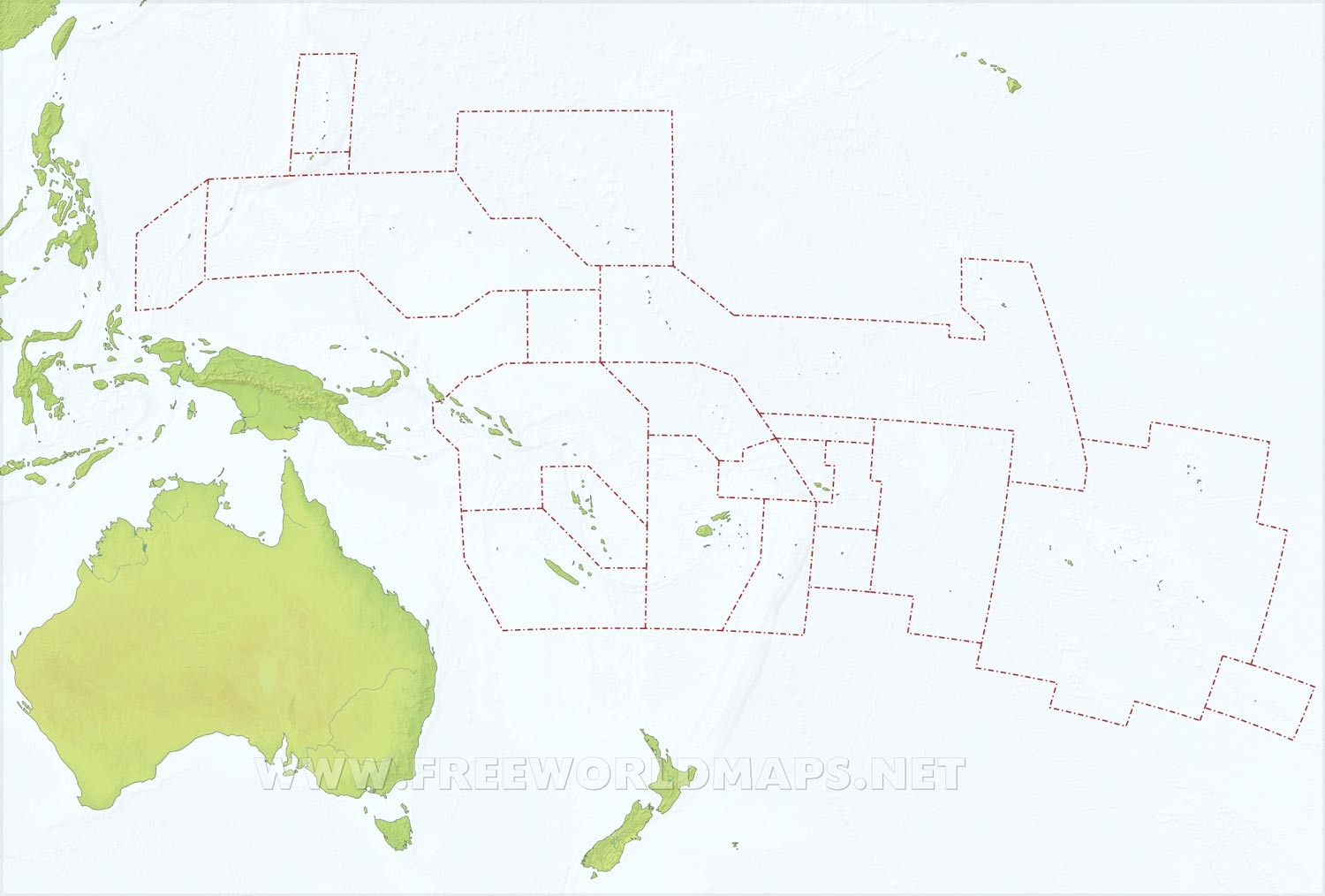 Oceania Maps Freeworldmaps
