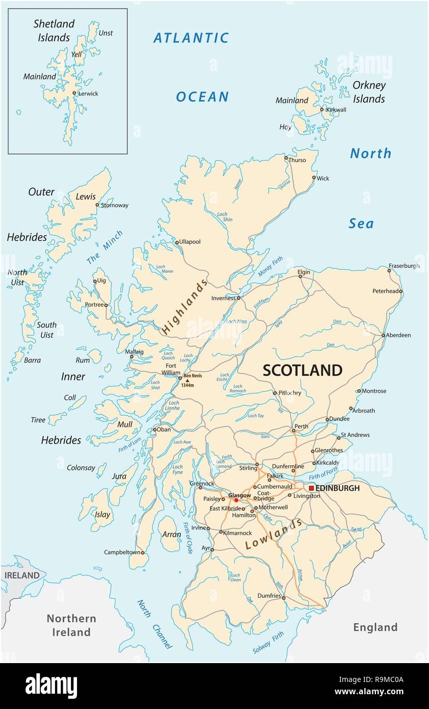 Printable Map Of Scotland Pdf