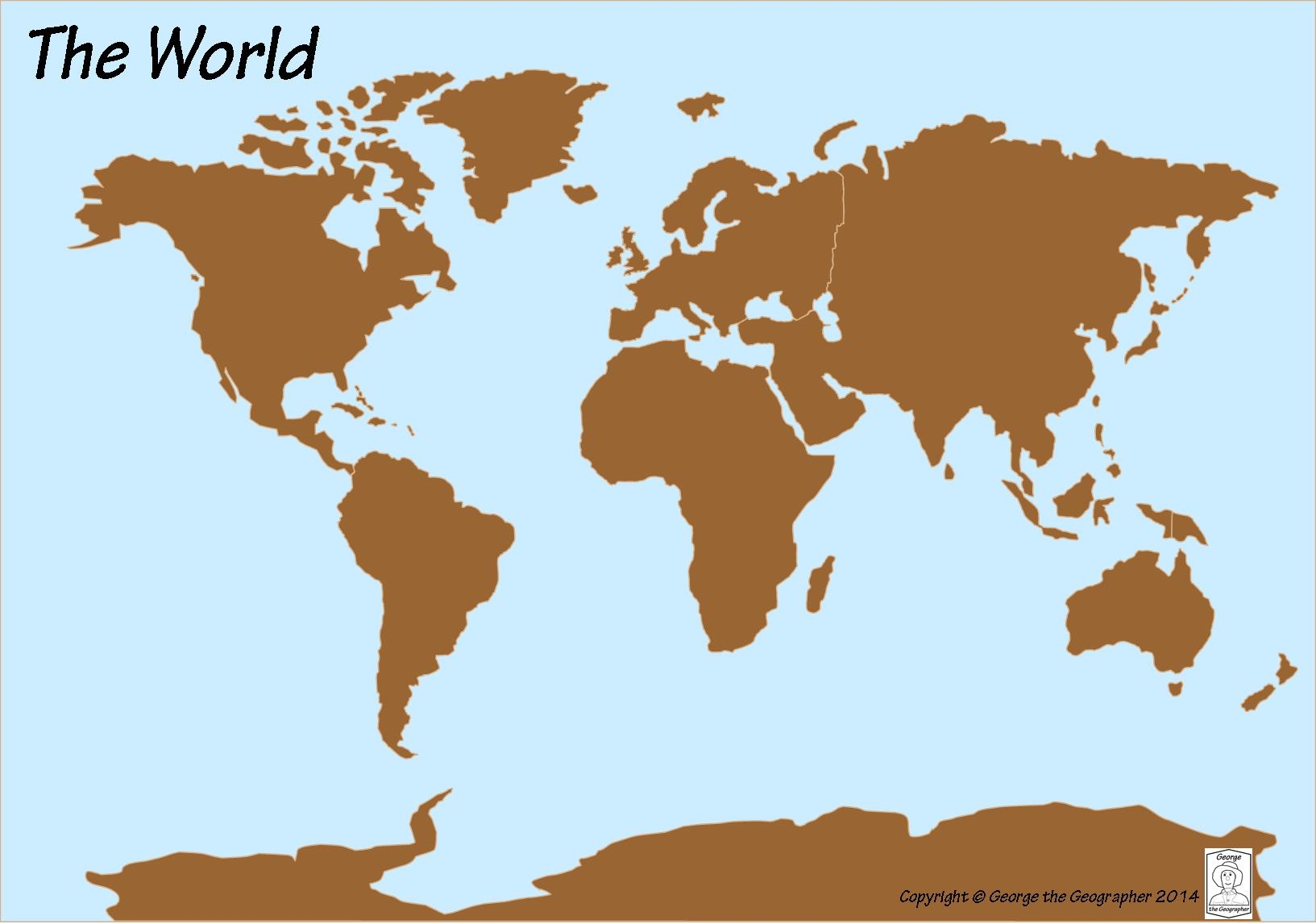 Blank Printable World Map Continents Blank Printable World Map Continents
