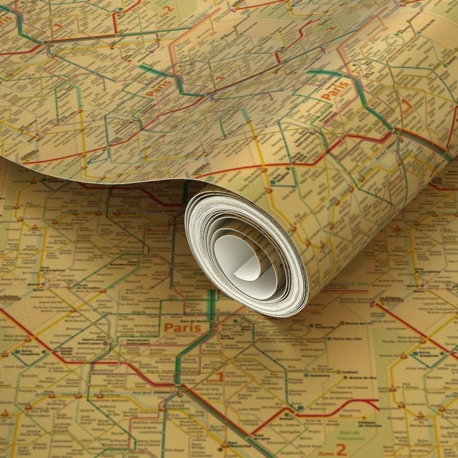Paris Metro Map Spoonflower